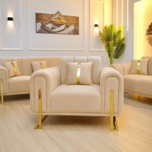Piyano soffgrupp 3,2,1 Tyg Beige