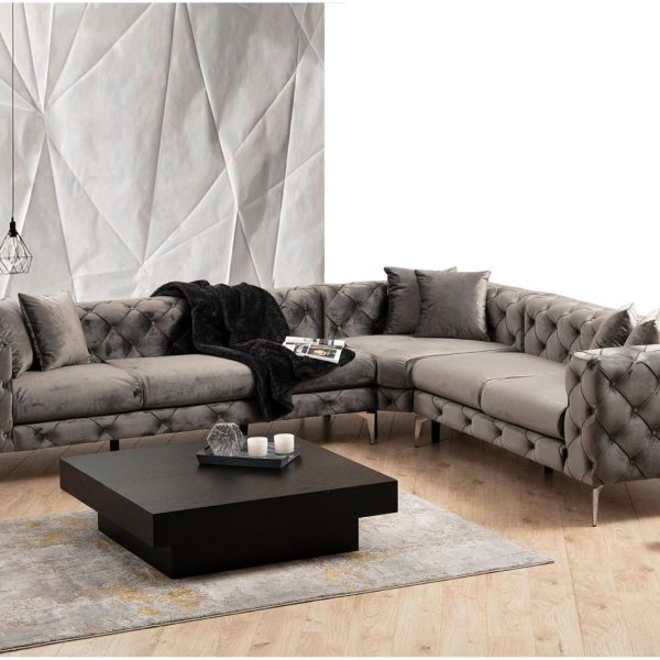 Milano hörnsoffa 280*280 Tyg Gråbeige