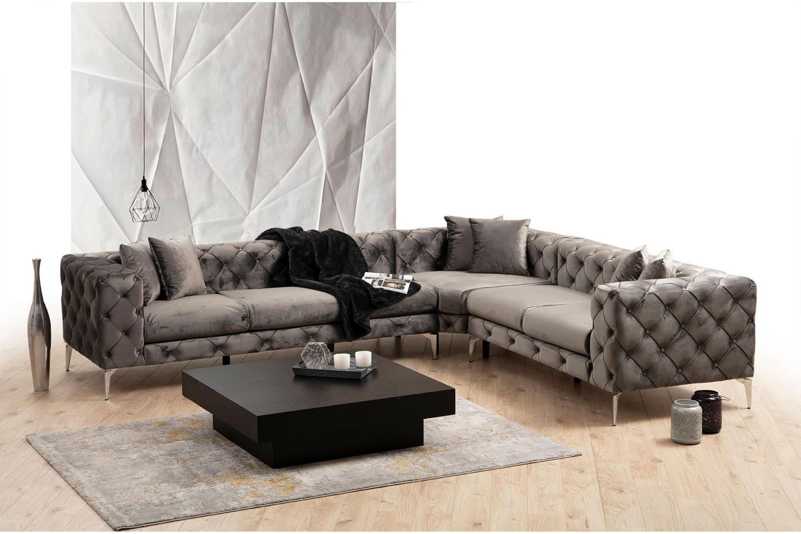 Milano hörnsoffa 280*280 Tyg Gråbeige