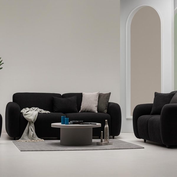 Cassa Soffgrupp 3,2,1 Tyg Svart
