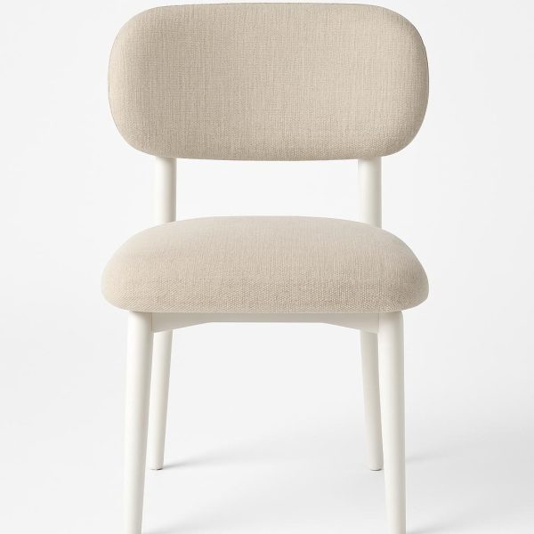 Rubi Stol Gråbeige ( Vit Ram )