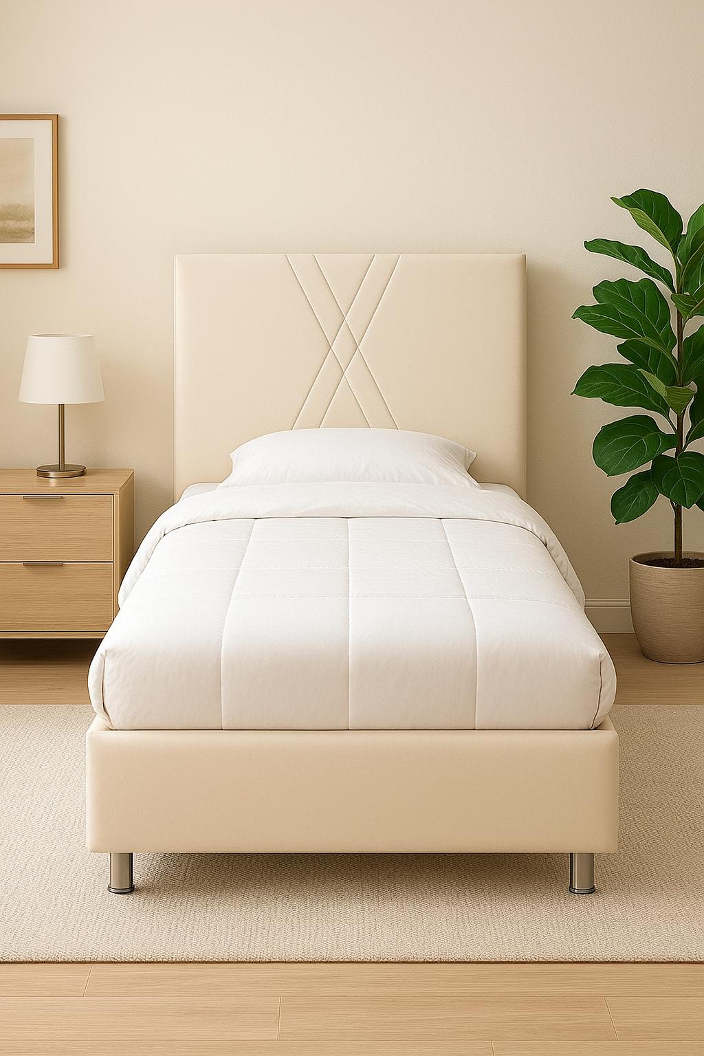 Smk Säng 90*200 Beige Med Madrass - Bild 3