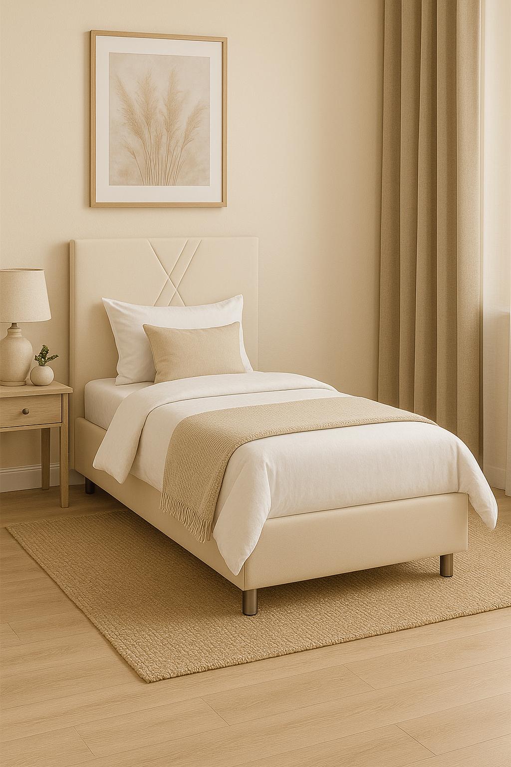 Smk Säng 90*200 Beige Med Madrass