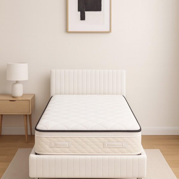 Piyano Säng 90*200 Beige Med Madrass