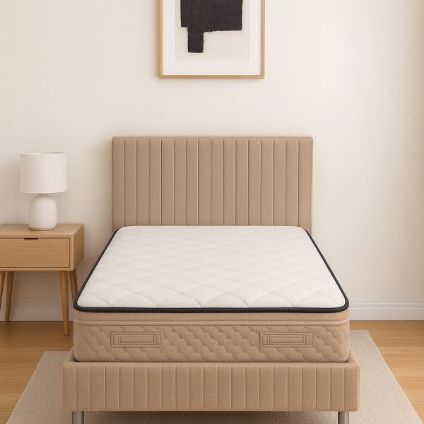 Piyano Säng 90*200 Gråbeige Med Madrass