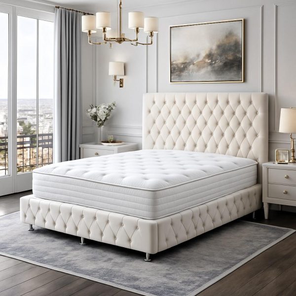 Luna Säng 180*200 Beige Med Madrass