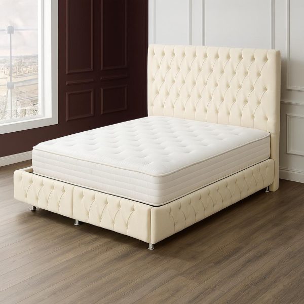 Luna Säng 160*200 Beige Med Madrass