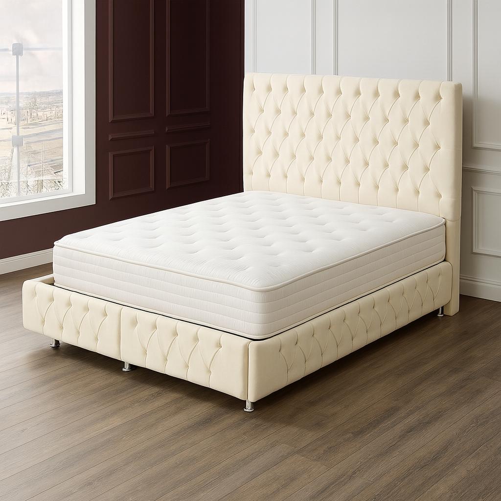 Luna Säng 160*200 Beige Med Madrass
