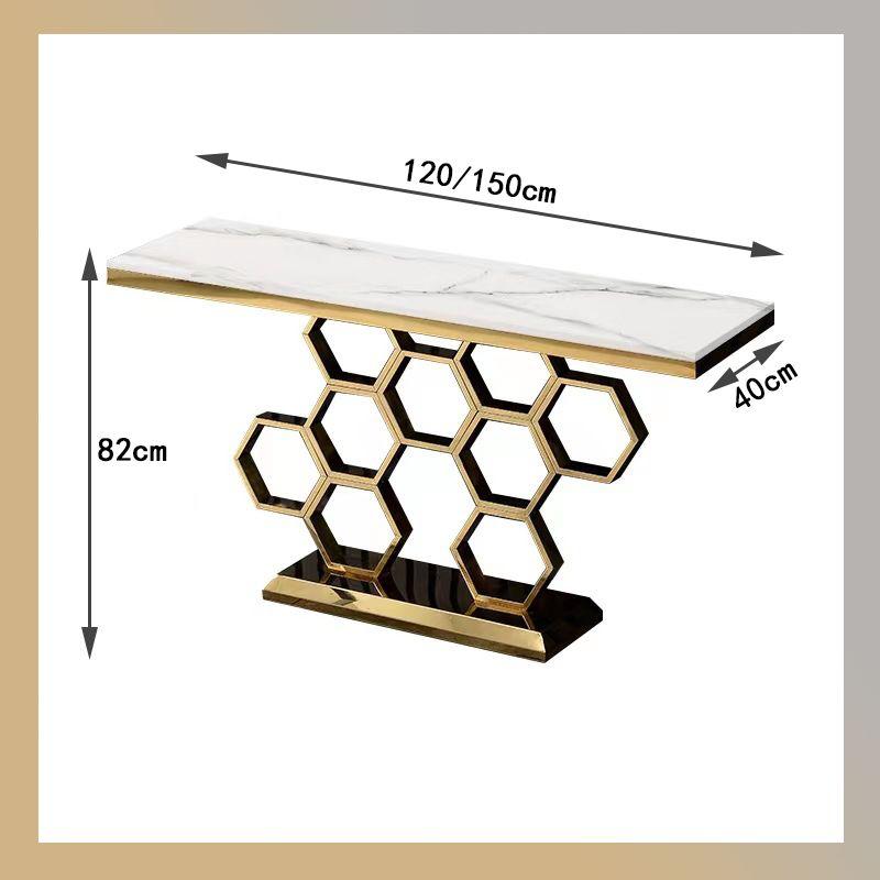 Aurelia avläsningsbord Guld Med Vit Marmor - Bild 4