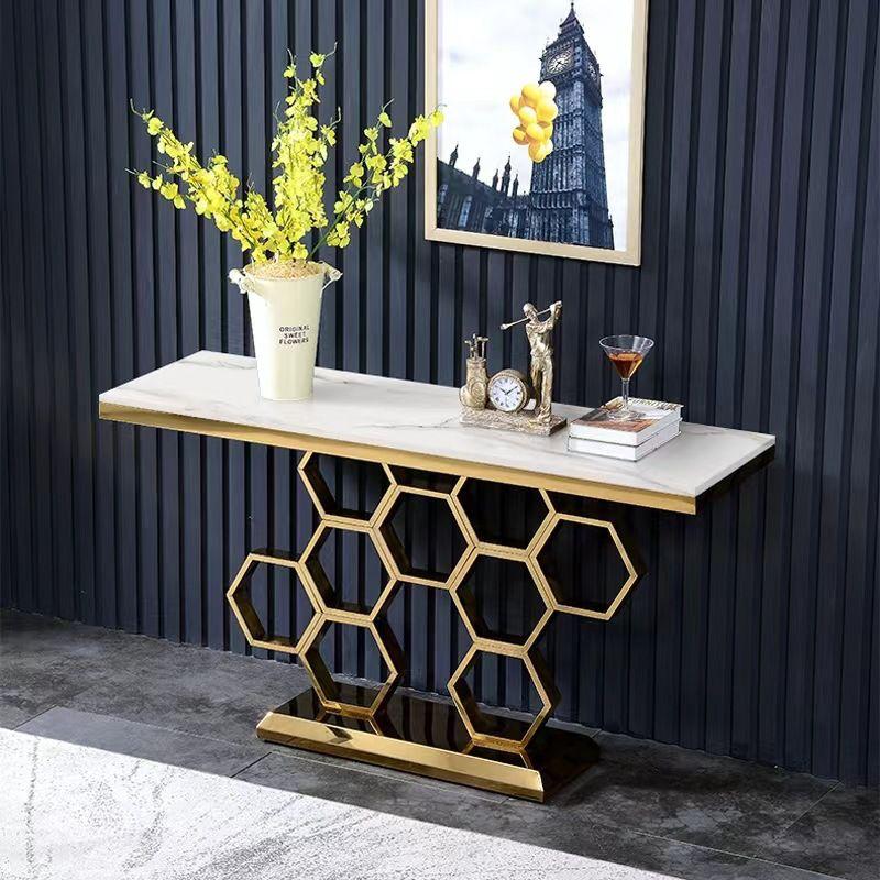 Aurelia avläsningsbord Guld Med Vit Marmor - Bild 5