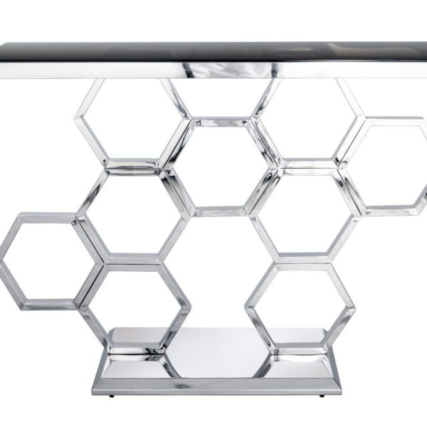 Aurelia avläsningsbord Silver Med Grej Glas