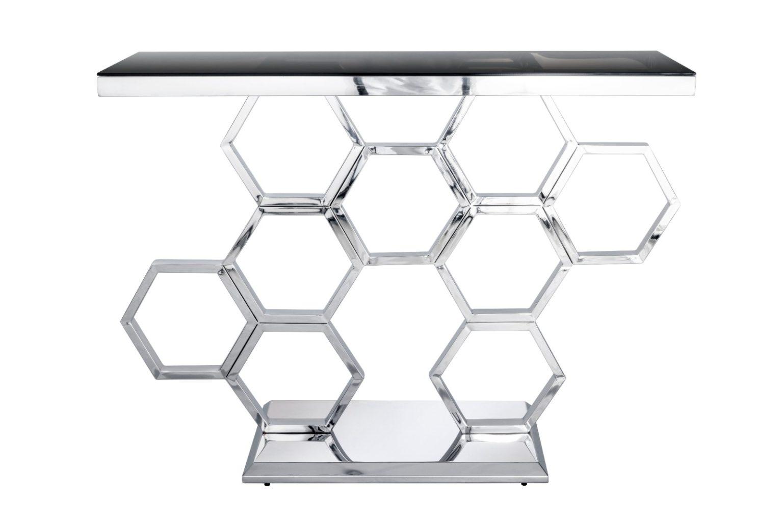 Aurelia avläsningsbord Silver Med Grej Glas