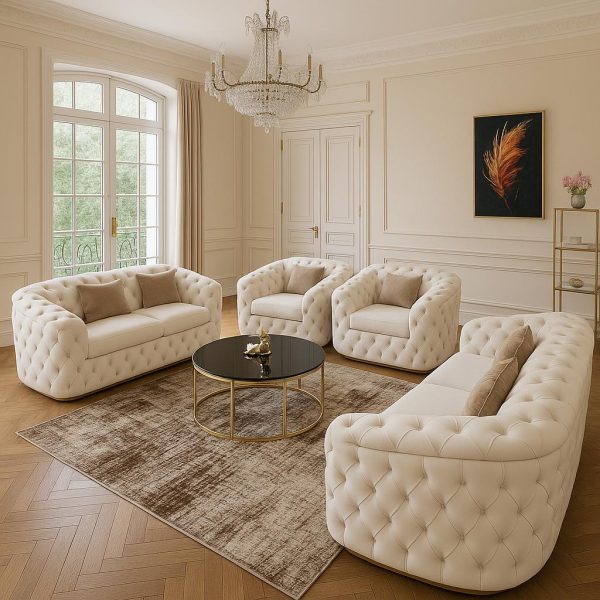 Nancy soffgrupp 3,3,1,1 Tyg Beige