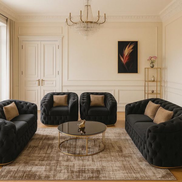 Nancy Soffgrupp 3,3,1,1 Tyg Svart