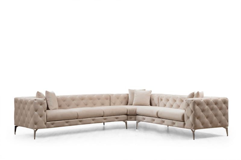 Milano hörnsoffa 280*280 Tyg Beige - Bild 2