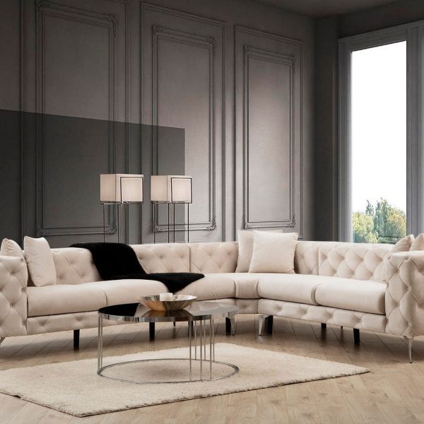 Milano hörnsoffa 280*280 Tyg Beige